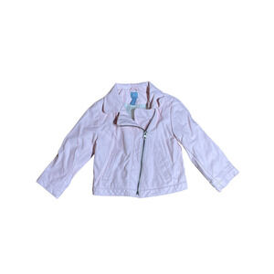 Baby Gap Faux Leather Pink zip jacket. Size 3years.